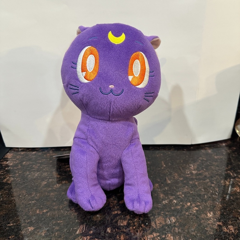 Sailor Moon Luna Purple Cat Plush Official Clever Idiots 11 in Stuffed Toy NWT